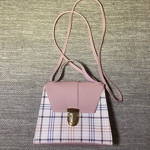 Plaid Pattered Flap Satchel Bag